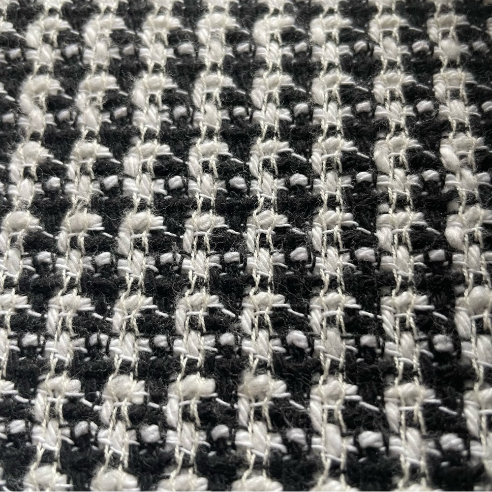 Tibi Woven Houndstooth Black White Coated Jacket Pointed Collar Sample - Picture 13 of 15